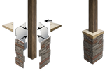 Easy-to-use URESTONE Faux Stone Column Kits wrap around existing poles.