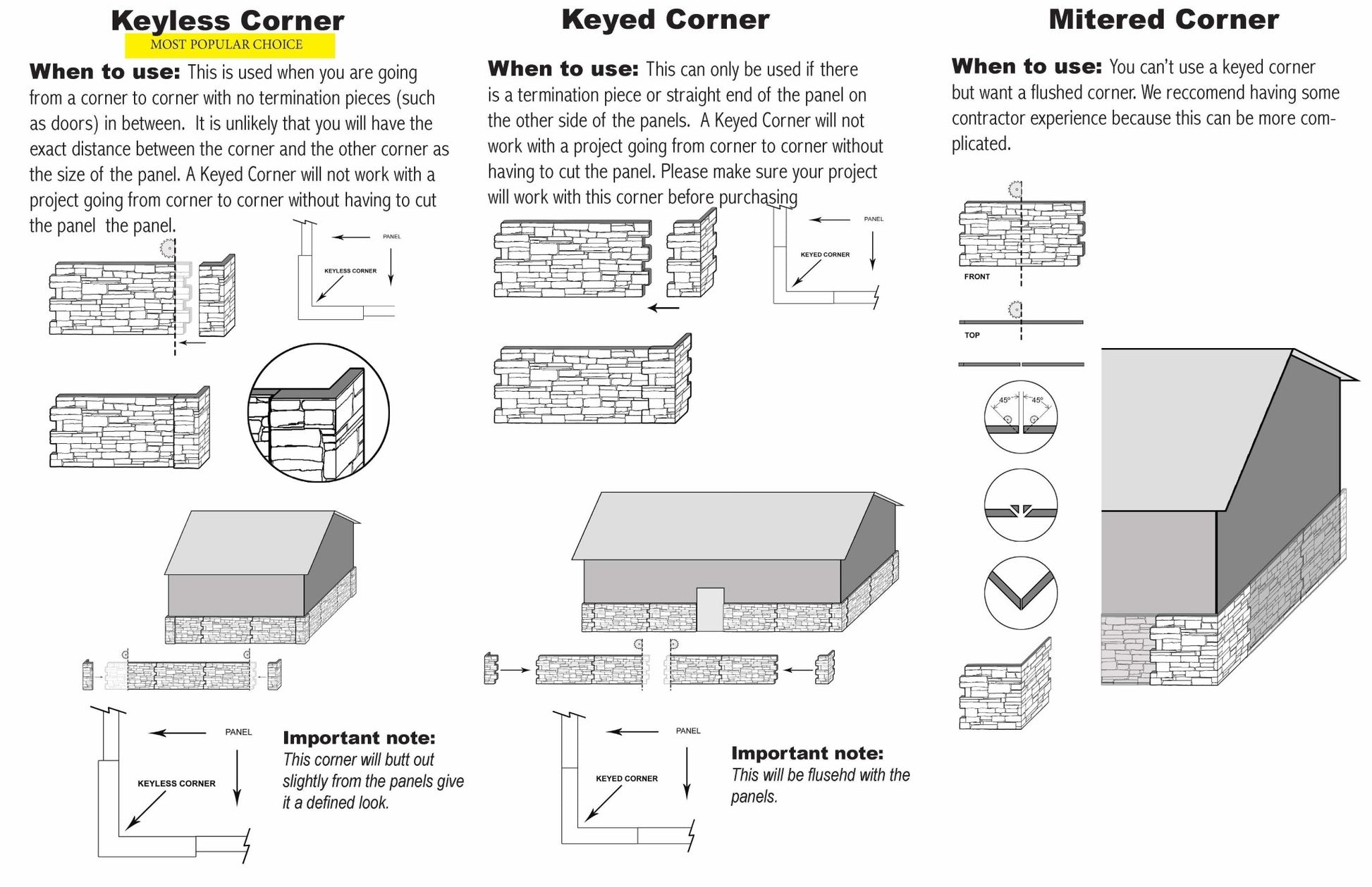 Ledgestone Keyless Corner DP2454 -DP2454- Fauxstonesheets