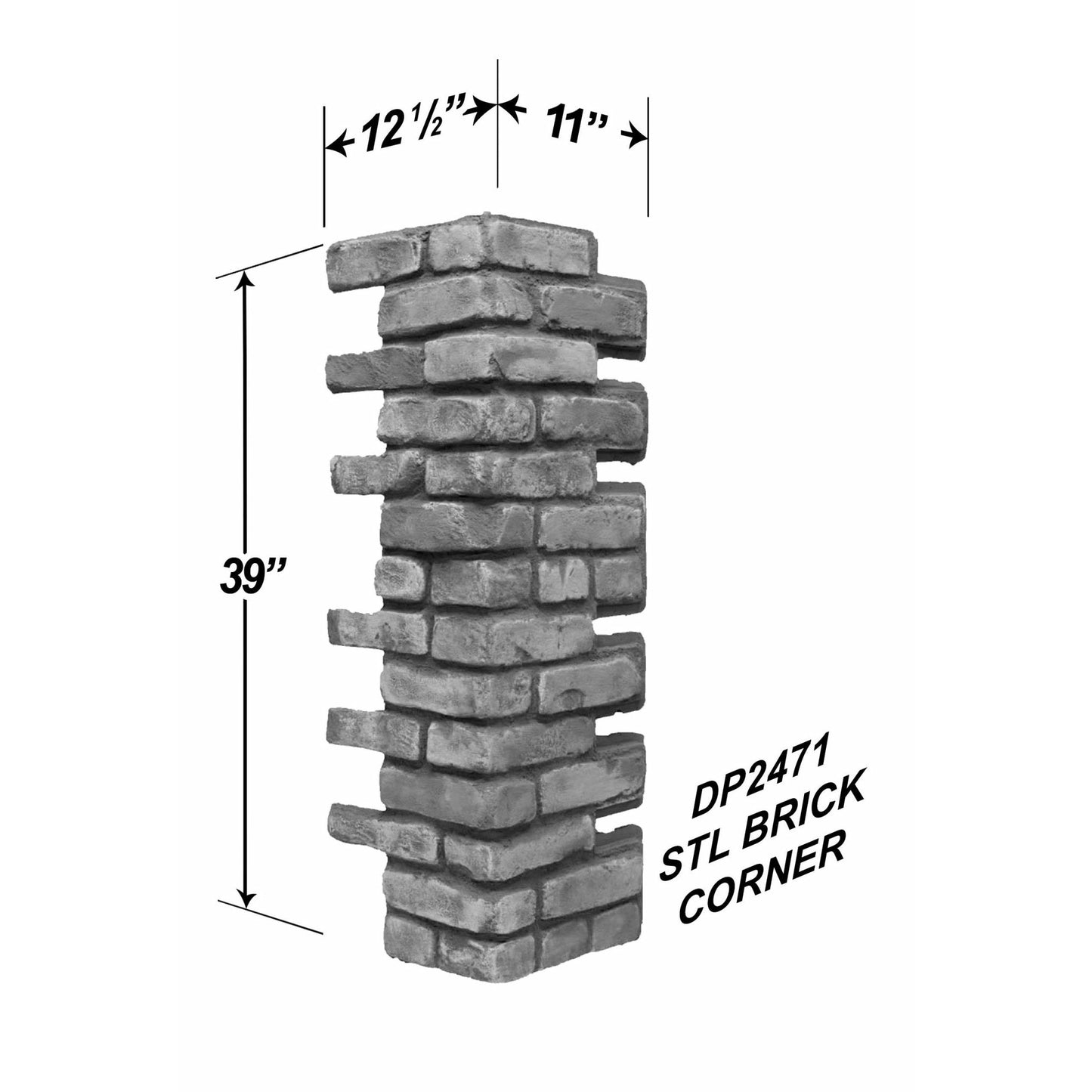 St.Louis Brick 4x8' Corner DP2471 -DP2471- Fauxstonesheets