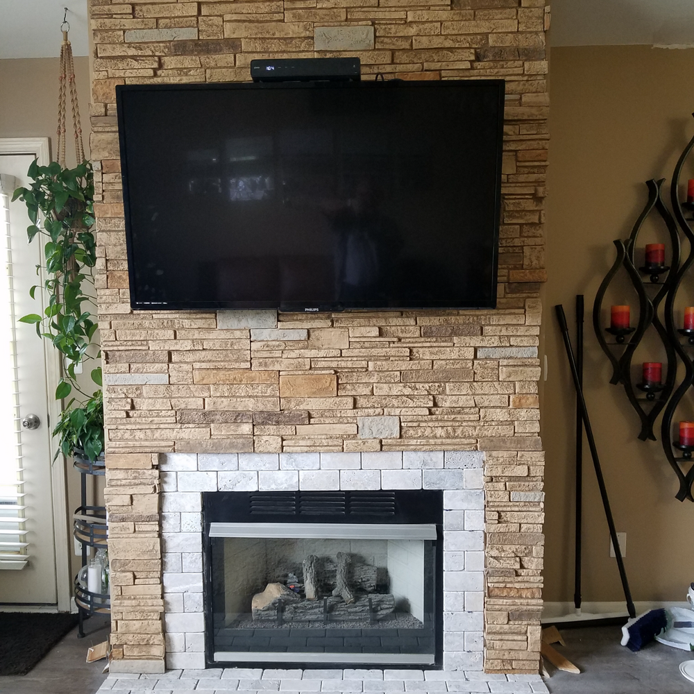 Virginia Stacked Stone Faux Panels