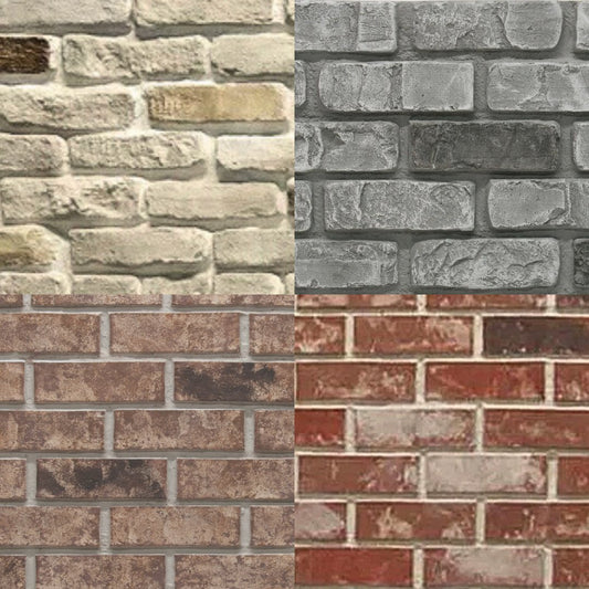 Brick Variety Sample Set, 4pcs - Fauxstonesheets