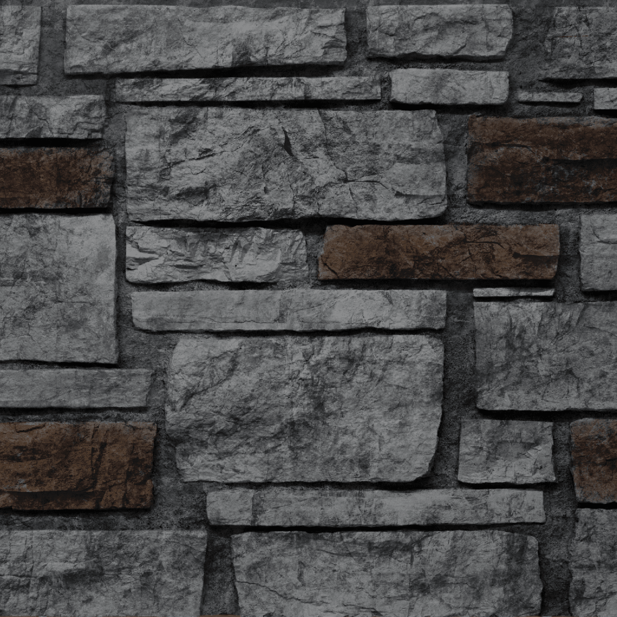 Ledgestone Wainscot Panels; 42" with Integrated Ledge | DP2730 -DP 2730-224- Fauxstonesheets