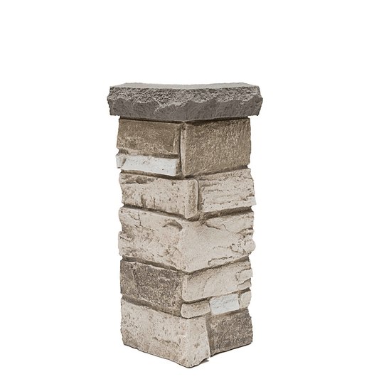 2'x4' Ledgestone Wainscot Corner UL2613 -UL2613- Fauxstonesheets