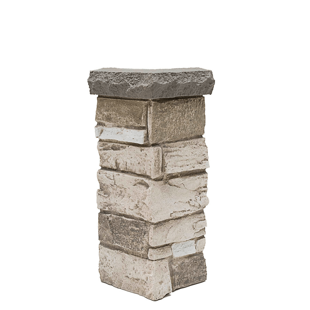 2'x4' Ledgestone Wainscot Corner UL2613 -UL2613- Fauxstonesheets