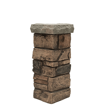 2'x4' Ledgestone Wainscot Corner UL2613 -UL2613- Fauxstonesheets