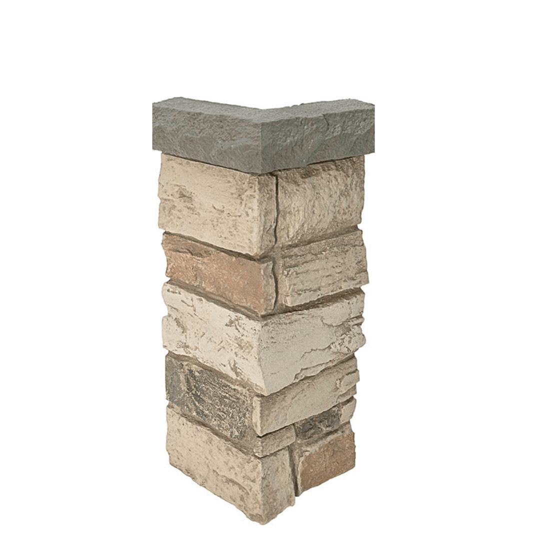 2'x4' Ledgestone Wainscot Corner UL2613 -UL2613- Fauxstonesheets