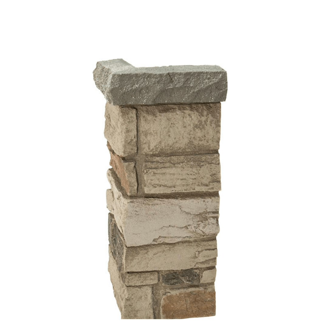 2'x4' Ledgestone Wainscot Corner UL2613 -UL2613- Fauxstonesheets