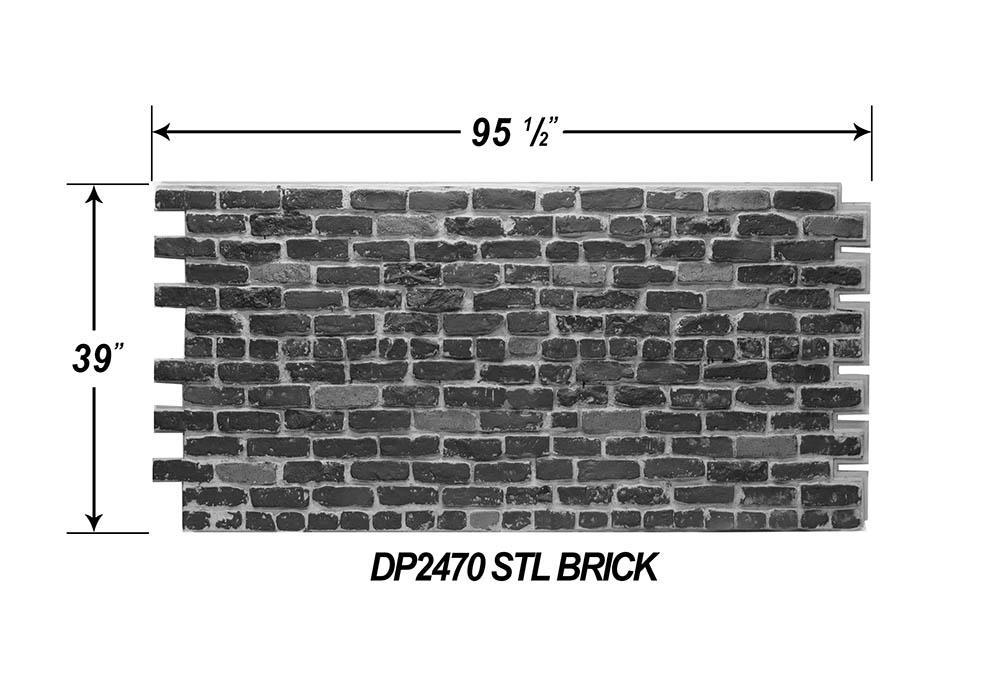 Dimensions - St. Louis Brick DP2470 -DP2470- Fauxstonesheets