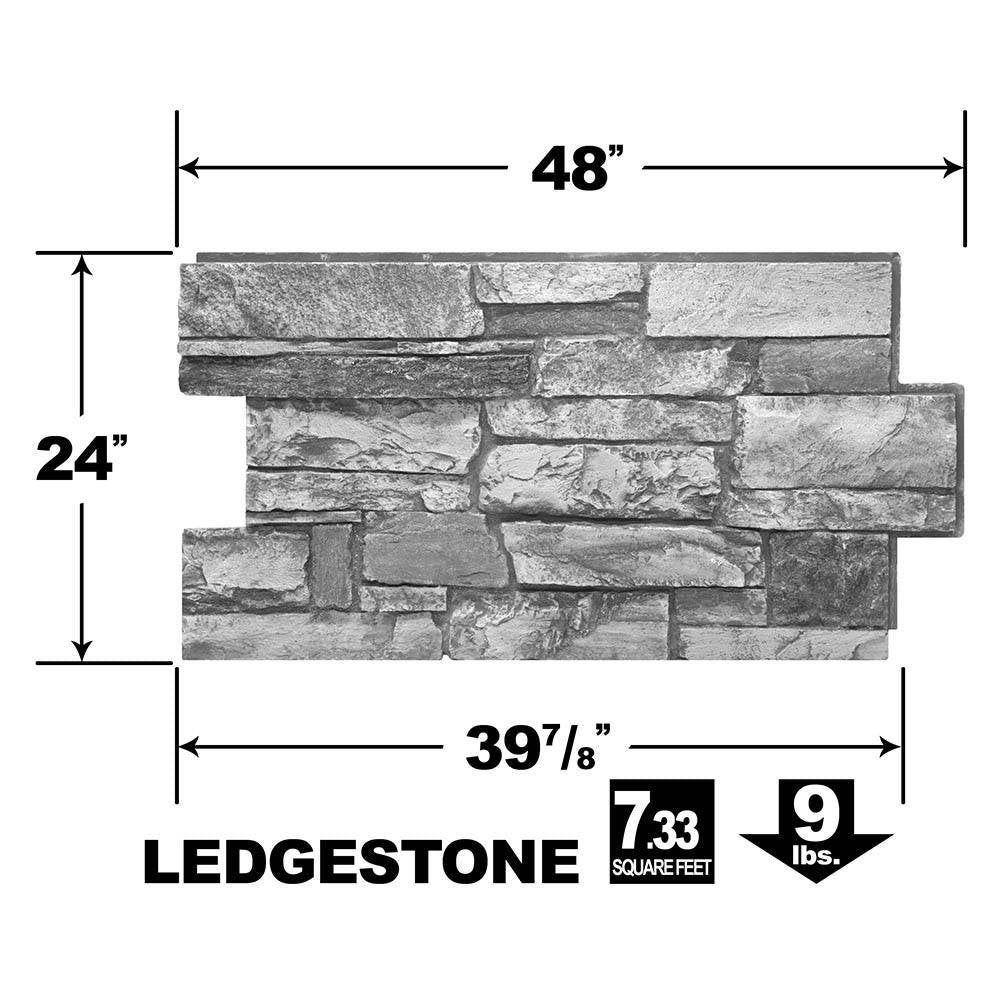 Ledgestone 2x4' UL2610 -UL2610- Fauxstonesheets