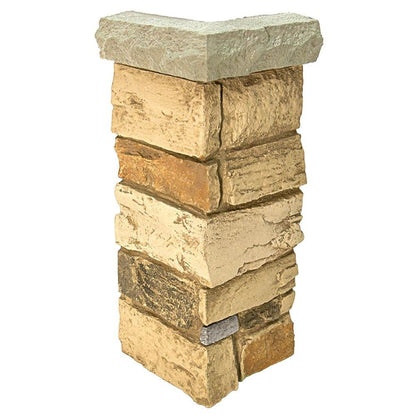 Ledgestone Wainscot Corner - 9" W x 24" H UL2613 -UL2613- Fauxstonesheets