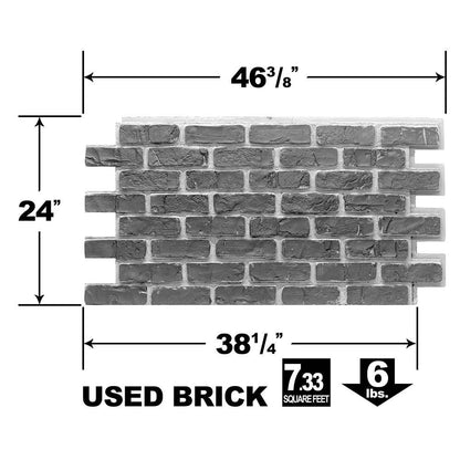 Used Brick 2x4' UL2600 -UL2600- Fauxstonesheets