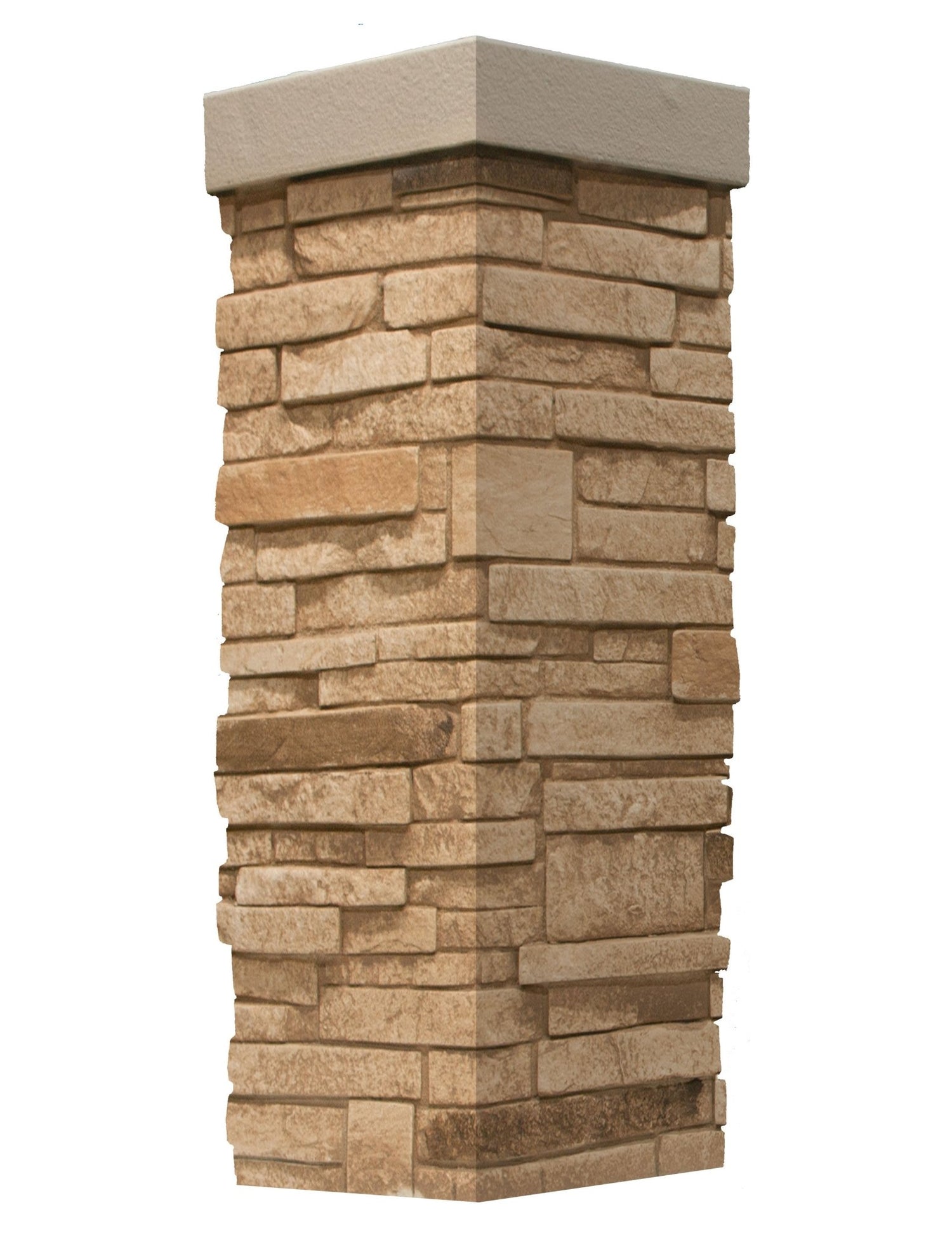 Virginia Stacked Stone Wainscot Corner DP2723 -DP2723- Fauxstonesheets
