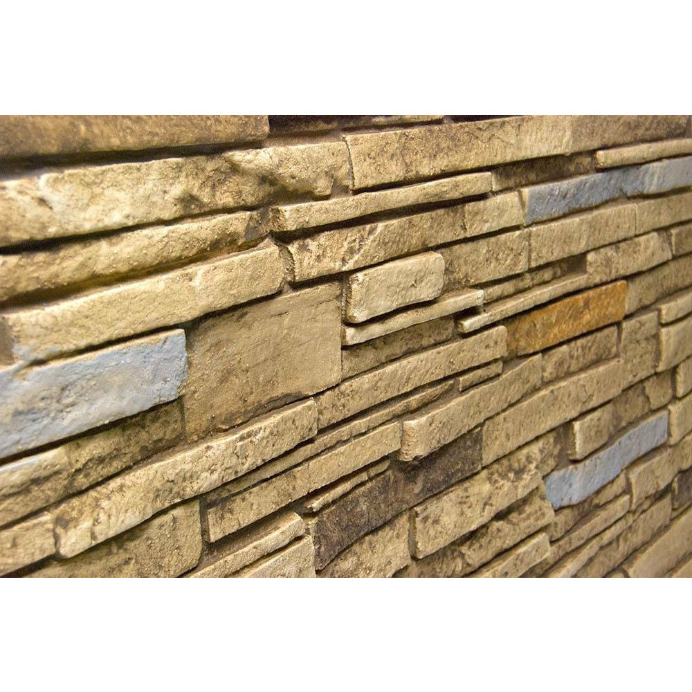 Virginia Stacked Stone Wainscot End cap (left) DP2724 -DP2724- Fauxstonesheets