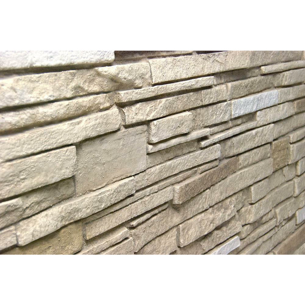 Virginia Stacked Stone Wainscot End cap (left) DP2724 -DP2724- Fauxstonesheets