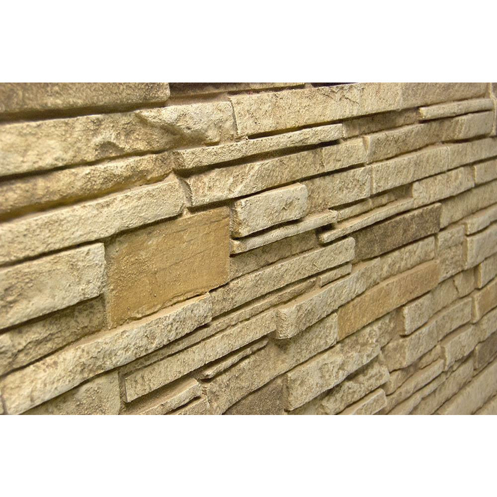 Virginia Stacked Stone Wainscot End cap (left) DP2724 -DP2724- Fauxstonesheets